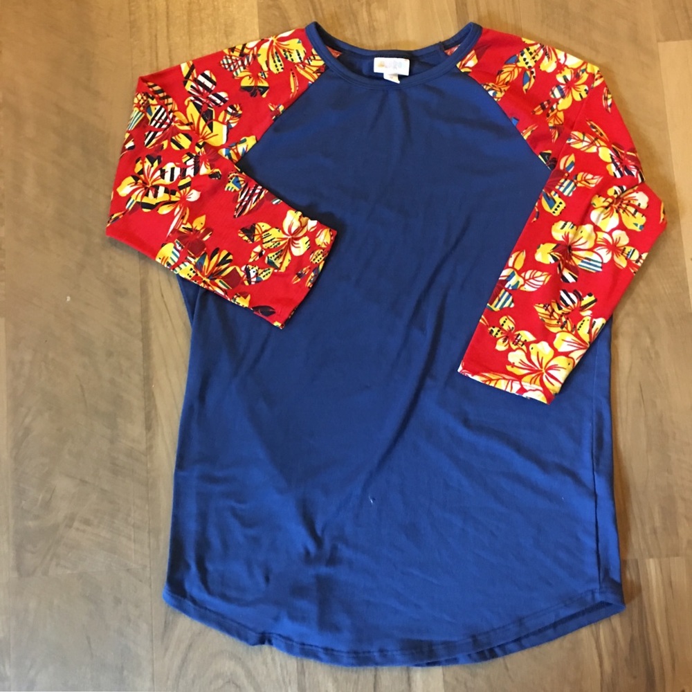 Lularoe Baseball Tee, three quarter sleeve size M